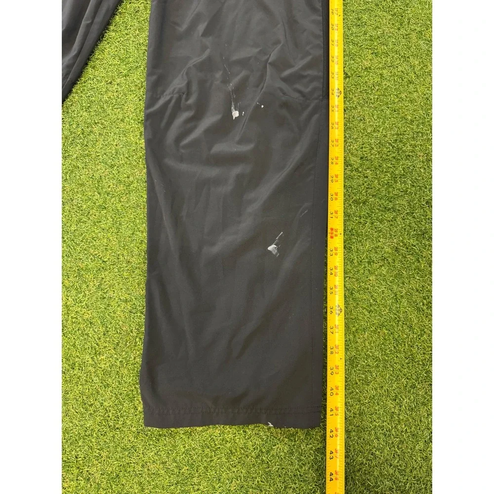 Nike Dri-FIT Mens Black Track Pants Large Ankle Zip Athletic Paint Splatter - Picture 9 of 9